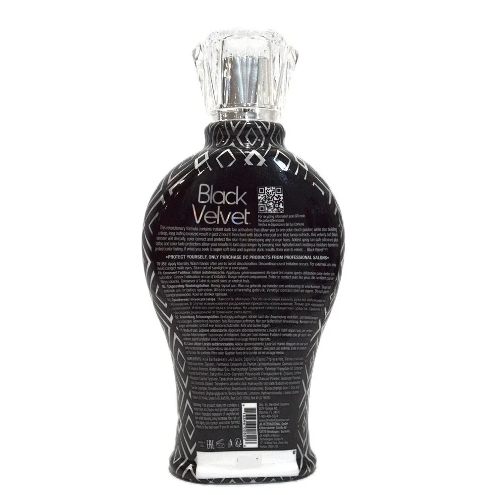 Devoted Creations Black Velvet Mattifying Black Bronzer Tanning Lotion 12.25oz